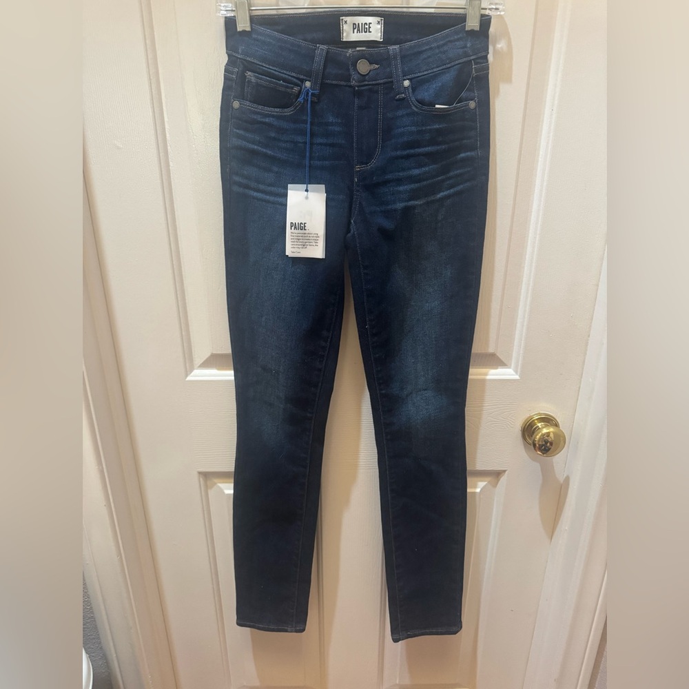 PAIGE Women's Deep Indigo Skinny Jeans